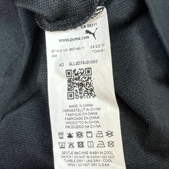 Puma Women's Black Gold Metallic Logo Cozy Pullover Sweater Sweatshirt Top S - Picture 6 of 7